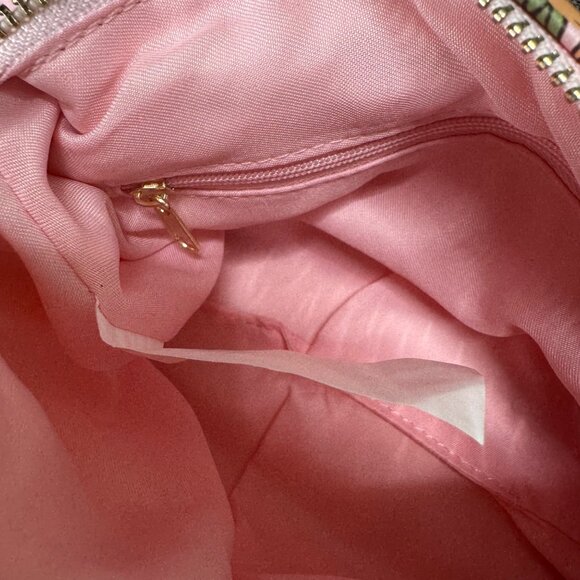 Knotted Shoulder Bag Pink Starlight Floral Design & Chain Strap By No Boundaries - Picture 9 of 9